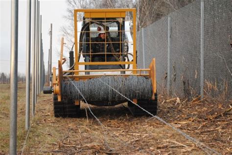 barb wire roller for skid steer|barbed wire mfg.